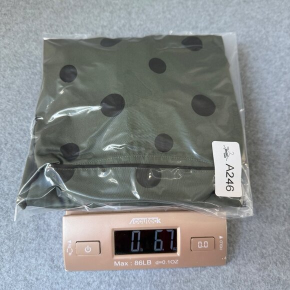 Dover Saddlery Button Front Riding Shirt Olive Green Polka Dot Equestrian Small - Picture 12 of 13